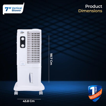 Desert Tower Cooler with Blower, 22 L, White
