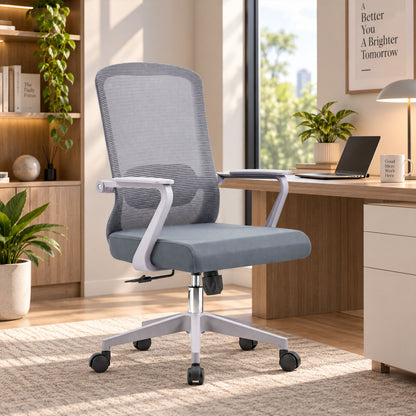Havai Flexa Mid Back Executive Office Chair | Ergonomic Mesh - Grey