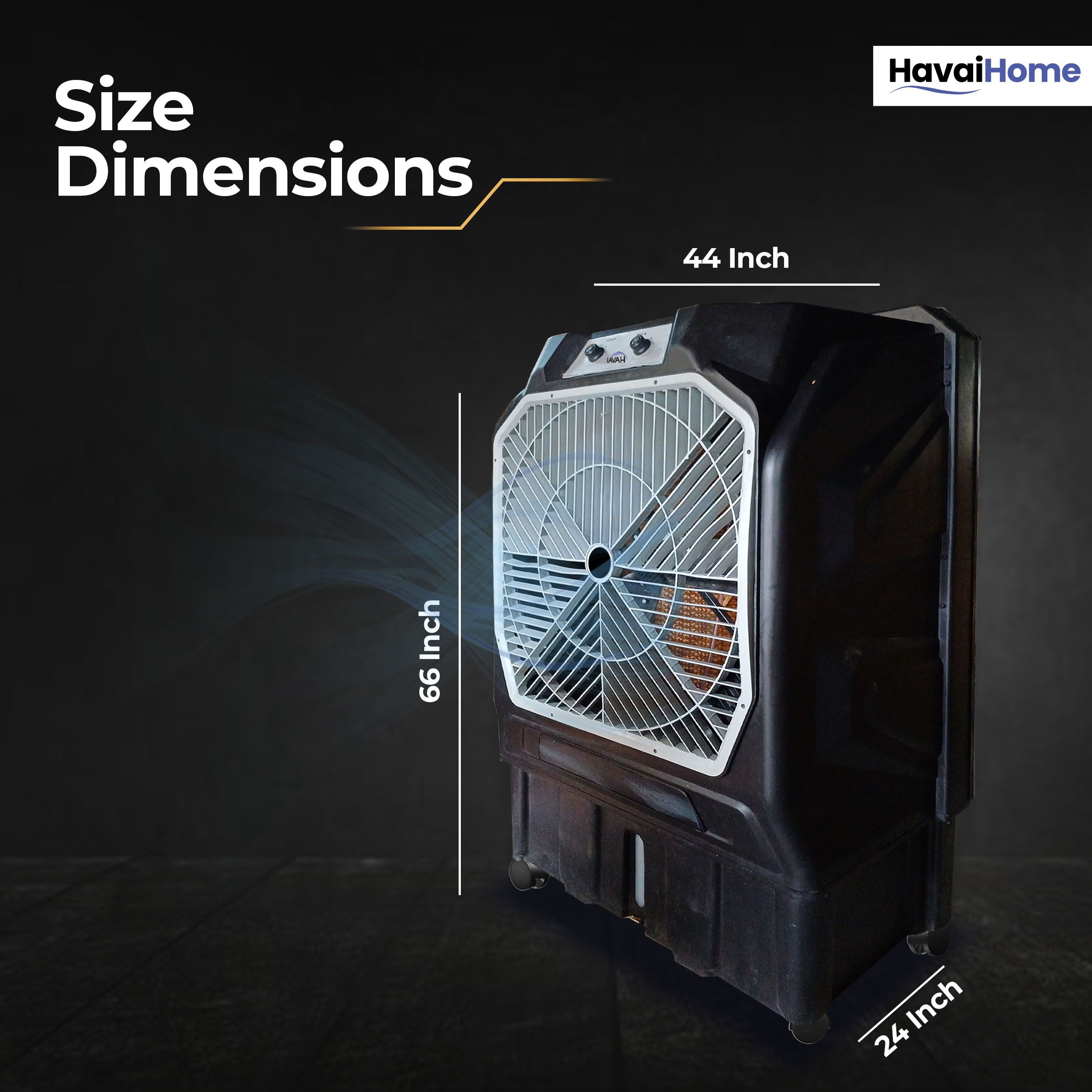Thunder 200 Tent Cooler | 30-Inch Heavy-Duty 3-Leaf Blade | 10,000 m³/hr Air Delivery | 175 Litre Water Tank | 550W Powerful Motor | Single-Phase Aluminium Winding Motor|1-Year Warranty)