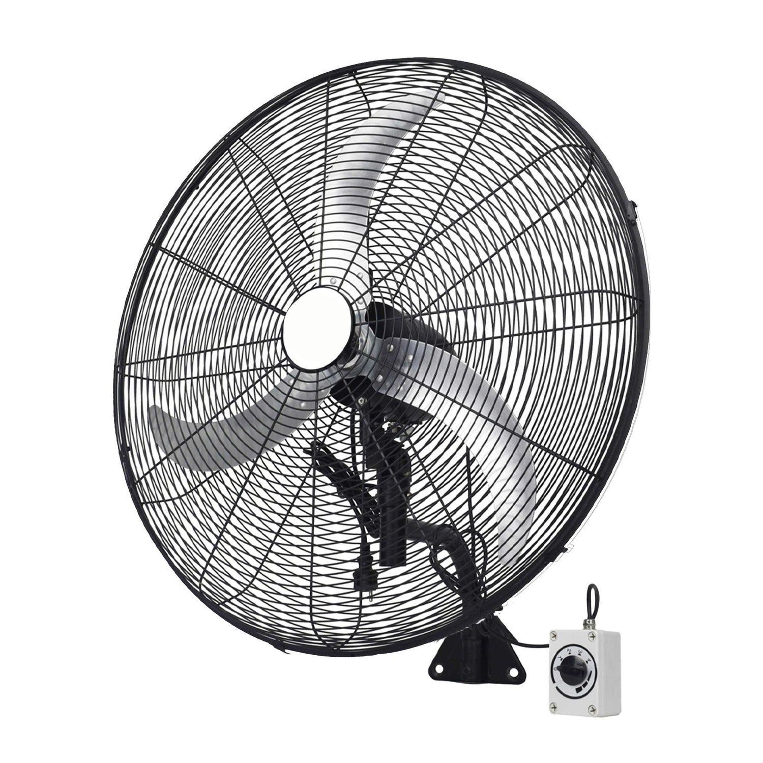 30" BLDC High-Speed Wall-Mount Fan – 3-Blade Design, Energy Efficient (20W-135W), 700-1400 RPM, 18,000 M³/Hr Airflow, 75-Foot Air Throw, 4-Speed Control, 2-Year Warranty