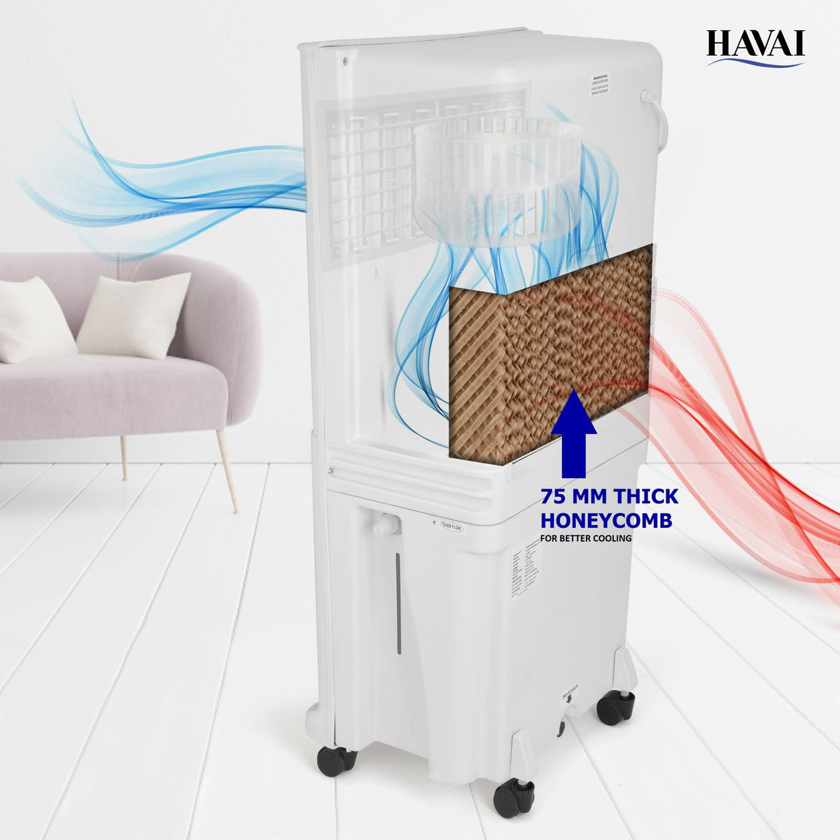 HAVAI Slim Personal XL with Blower - 34L,White
