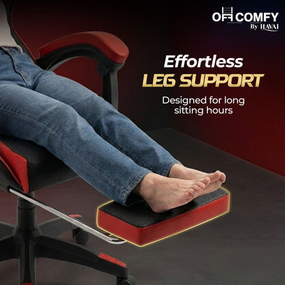 HAVAI Vortex Red Gaming Chair | Ergonomic High Back Computer Chair with Linkage Armrests | Reclining &amp; Folding Backrest | Premium 0.55mm PVC Upholstery | High Density Foam Cushion | Class 1 Gas Lift | 320mm Nylon Base | Heavy Duty Wheels | (Red &amp; Black)
