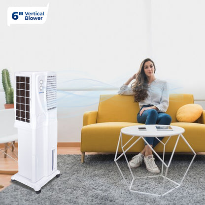 Bullet XL Tower Air Cooler - 34 Liter, White