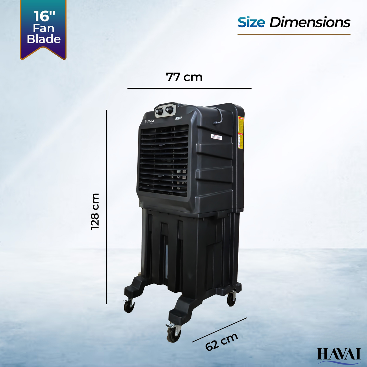 HAVAI Thunder 85 Desert Cooler – 85L, 16-Inch Aluminum Blade, Single Side Thick Honeycomb, 300 sq. ft. Coverage, Powerful Air Throw &amp; Delivery