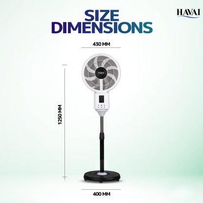 BLU X BLDC Mist Pedestal Fan – 16” Residential BLDC Mist Fan|Low Noise|Remote and Touch Enabled|2.2 Litre Detachable Tank | Installation Included (White, Pack of 1)