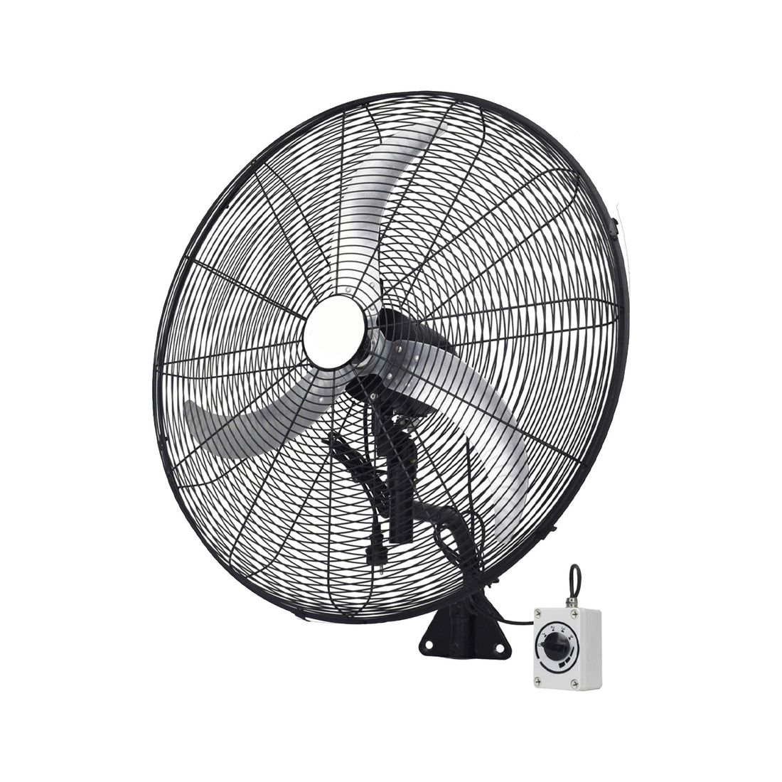 20" BLDC High-Speed Wall-Mount Fan – 3-Blade Design, Energy Efficient (20W-120W), 700-1400 RPM, 11,000 M³/Hr Airflow, 45-Foot Air Throw, 4-Speed Control, 2-Year Warranty