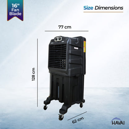 Thunder 85 Desert Cooler – 85L, 16-Inch Aluminum Blade, Single Side Thick Honeycomb, 300 sq. ft. Coverage, Powerful Air Throw &amp; Delivery