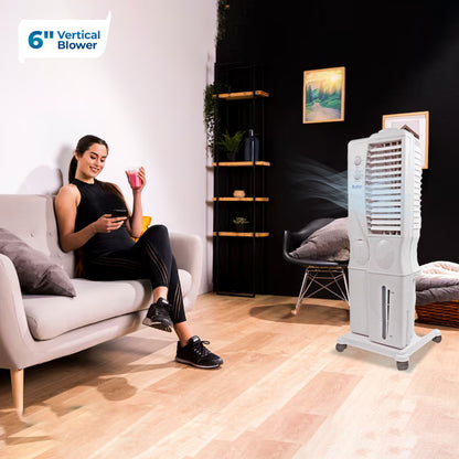 Bullet Tower Air Cooler - 20 Liter, White