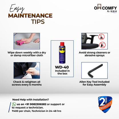HAVAI Pulse High Back Ergonomic Mesh Office Chair |  Multi-Lock Tilt Mechanism | Chrome Base| Breathable Mesh Back | Fixed Headrest (Black)