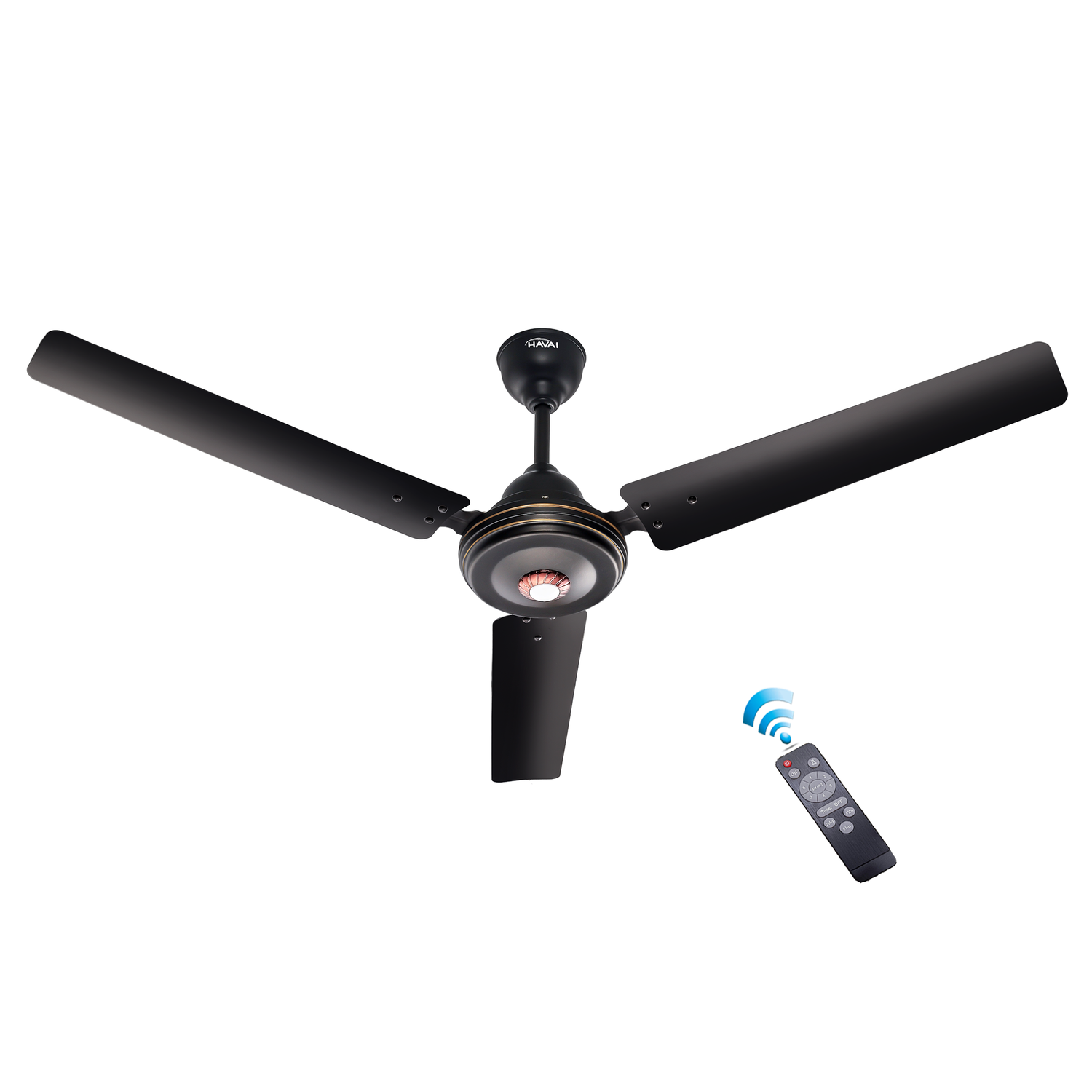 HAVAI Spinel BLDC Ceiling Fan 28W, 1200mm Blade with Remote - Smoky Brown