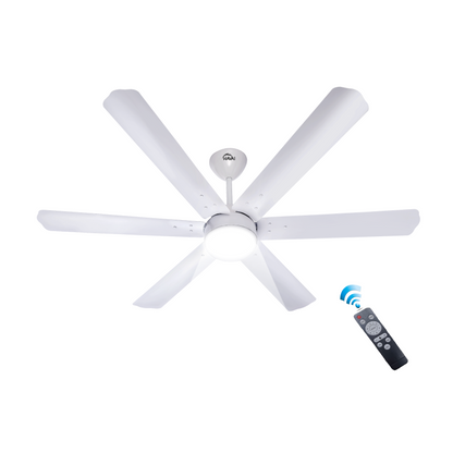 HAVAI Spinel BLDC Ceiling Fan 35W, 1200mm Blade with Remote - Pearl White, 9W LED Light