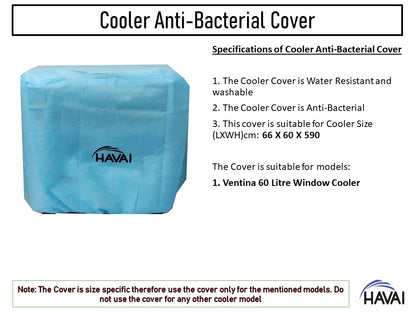 HAVAI Anti Bacterial Cover for Kenstar Ventina 60 Litre Window Cooler Water Resistant.Cover Size(LXBXH) cm: 66 X 60 X 590