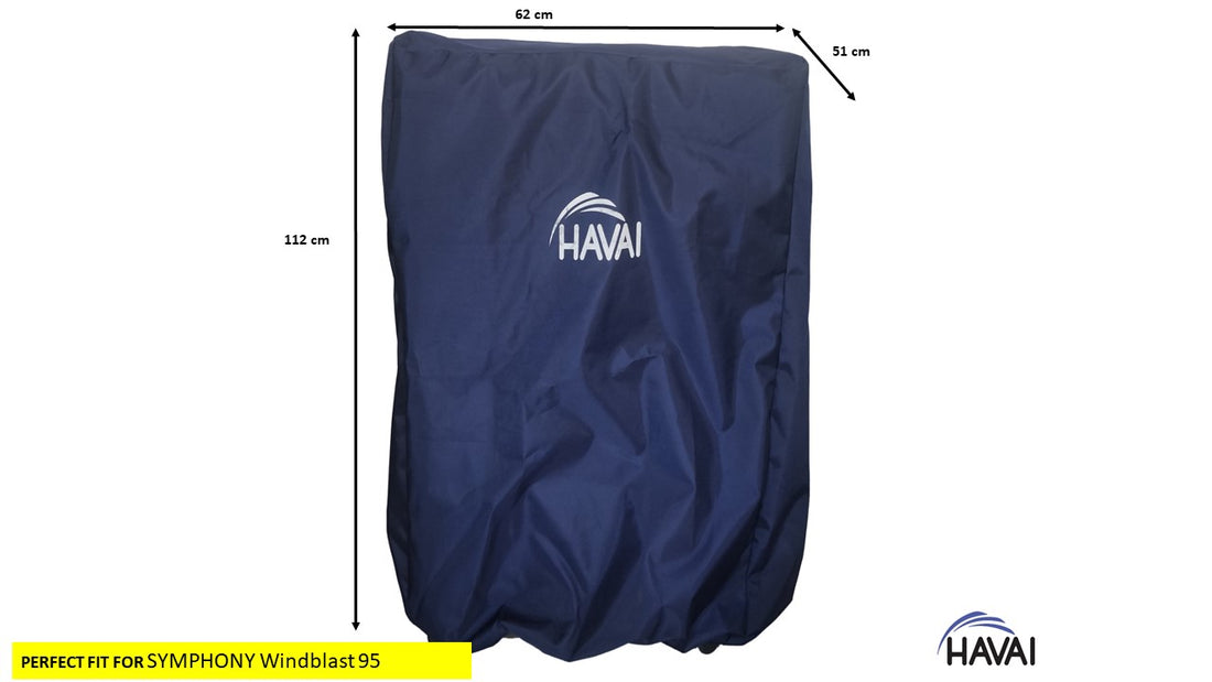 HAVAI Premium Cooler Cover for Symphony Windblast 95   Litre Desert Cooler Water Resistant.Cover Size(LXBXH) cm: 62x 51 x 112