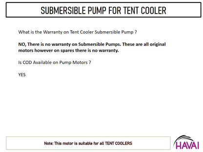 Submersible Pump - For Tent Cooler - Copper Winding