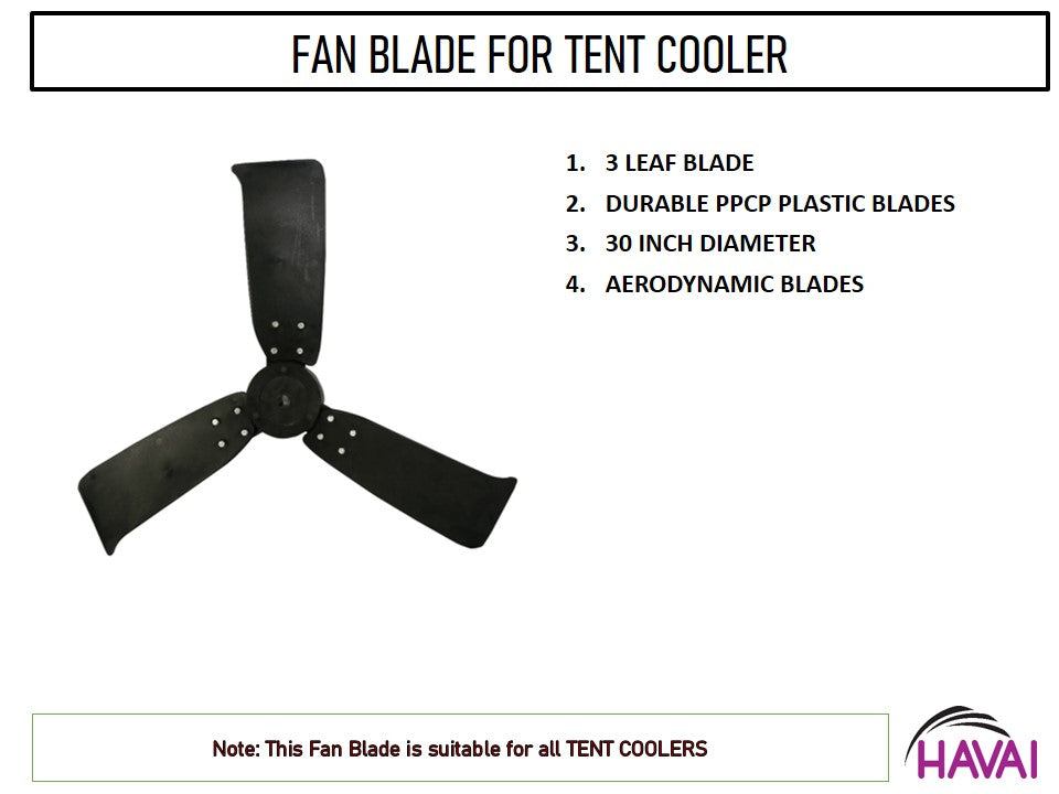 Fan Blade 3 Leaf - 30 Inches - Plastic Moulded - For Tent Coolers