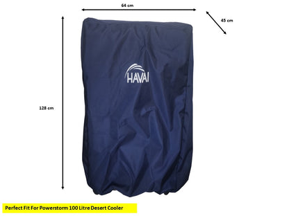 HAVAI Premium Cooler Cover for Hindware Powerstorm 100 Litre Desert Cooler Water Resistant.Cover Size(LXBXH) cm: 64 X 45 X 128