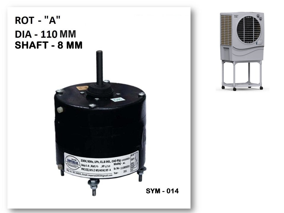 Main/Electric Motor - For Symphony Jumbo Jr 41 Litre Window Cooler