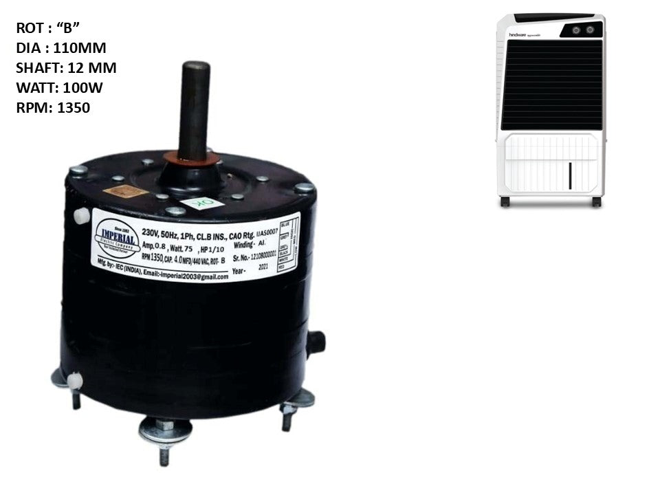 Main/Electric Motor - For Hindware Fascino 100 Litre Desert Cooler