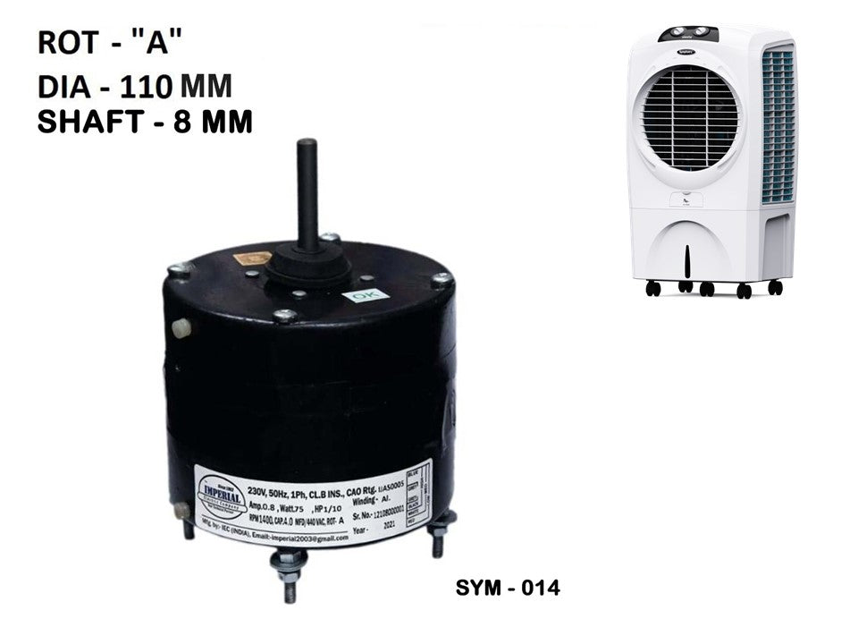 Main/Electric Motor - For Symphony Siesta 70 Litre Desert Cooler