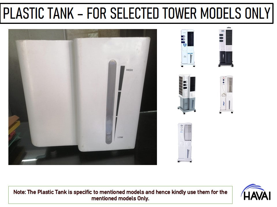 Plastic Tank White Suitable for Usha Tornado, Crompton Mystique, Havai Bullet, Aisen Yuva and Singer Liberty Mini Tower Cooler