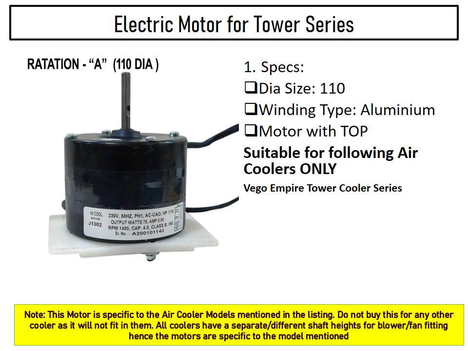 Main / Electric Motor - For Vego Empire 40 Litre Tower Cooler