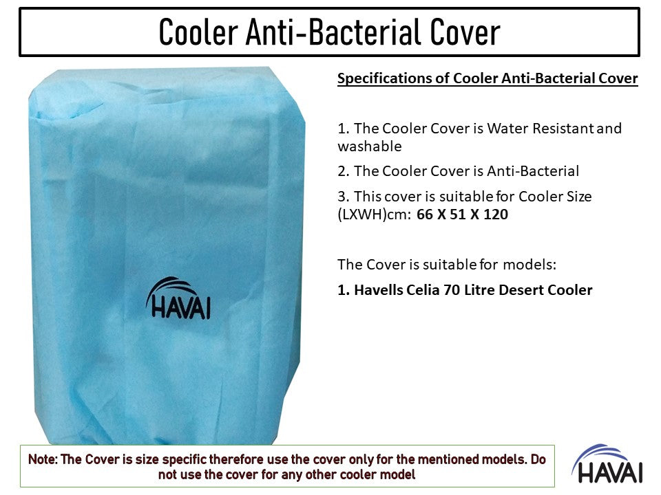 HAVAI Anti Bacterial Cover for Havells Celia 70 Litre Desert Cooler Water Resistant.Cover Size(LXBXH) cm: 66 X 51 X 120