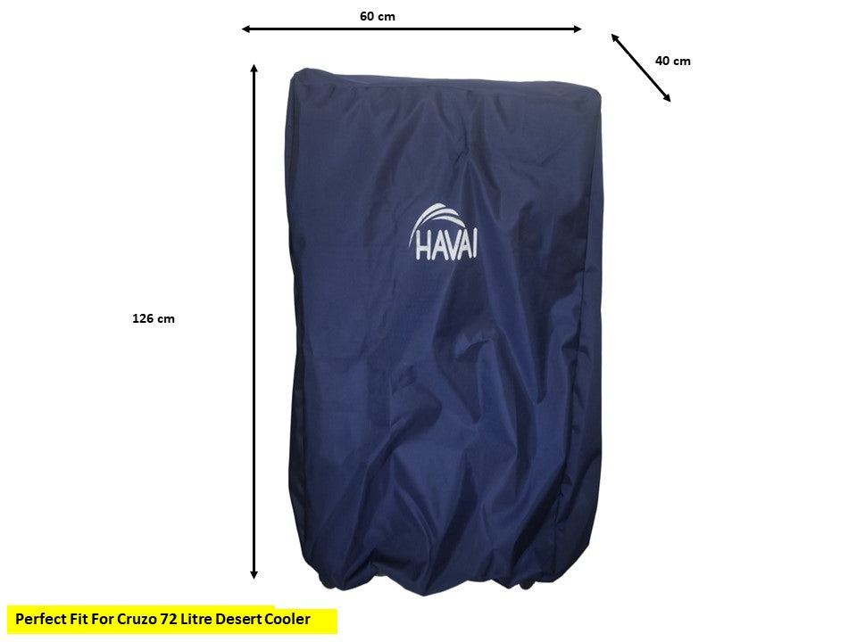 HAVAI Premium Cooler Cover for Hindware Cruzo 72 Litre Desert Cooler Water Resistant.Cover Size(LXBXH) cm: 66 X 40 X 126