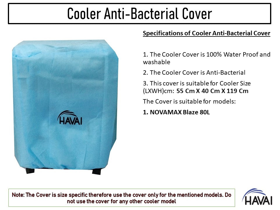 HAVAI Anti Bacterial Cover for Novamax Blaze 80L Desert Cooler Water Resistant.Cover Size(LXBXH) cm:  55 x 40 x 119