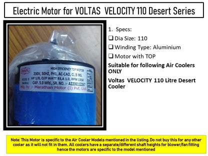 Main/Electric Motor - For Voltas  VELOCITY 110 Litre Desert Cooler