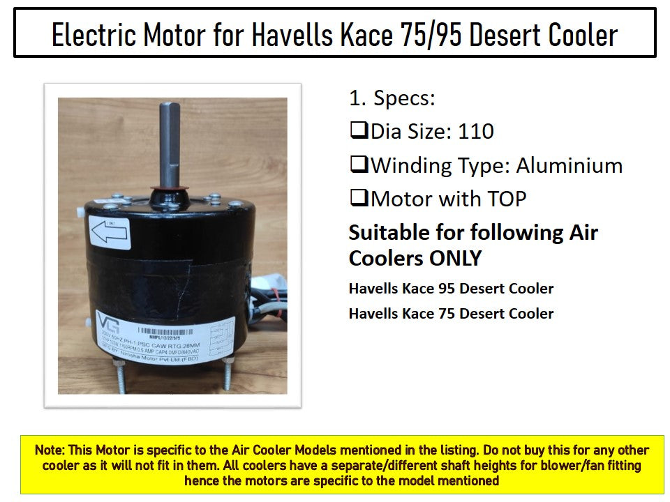 Main/Electric Motor - For Havells Kace 75 Litre Desert Cooler