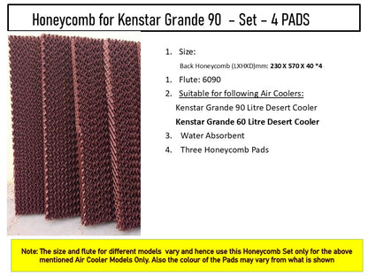 HAVAI Honeycomb Pad - Set of 4 - for Kenstar Grande 80 Desert Cooler