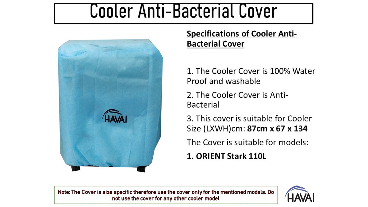HAVAI Anti Bacterial Cover for Orient  Stark 110L  Litre Desert Cooler Water Resistant.Cover Size(LXBXH) cm: 87 x 67 x134