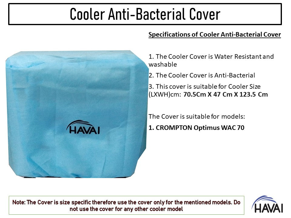 HAVAI Anti Bacterial Cover for Crompton Optimus WAC 70 Window Cooler Water Resistant.Cover Size(LXBXH) cm: 70.5 x 47 x 123.5