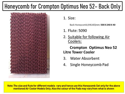 HAVAI Honeycomb Pad - Back - for Crompton Optimus  Neo 52 Litre Tower Cooler