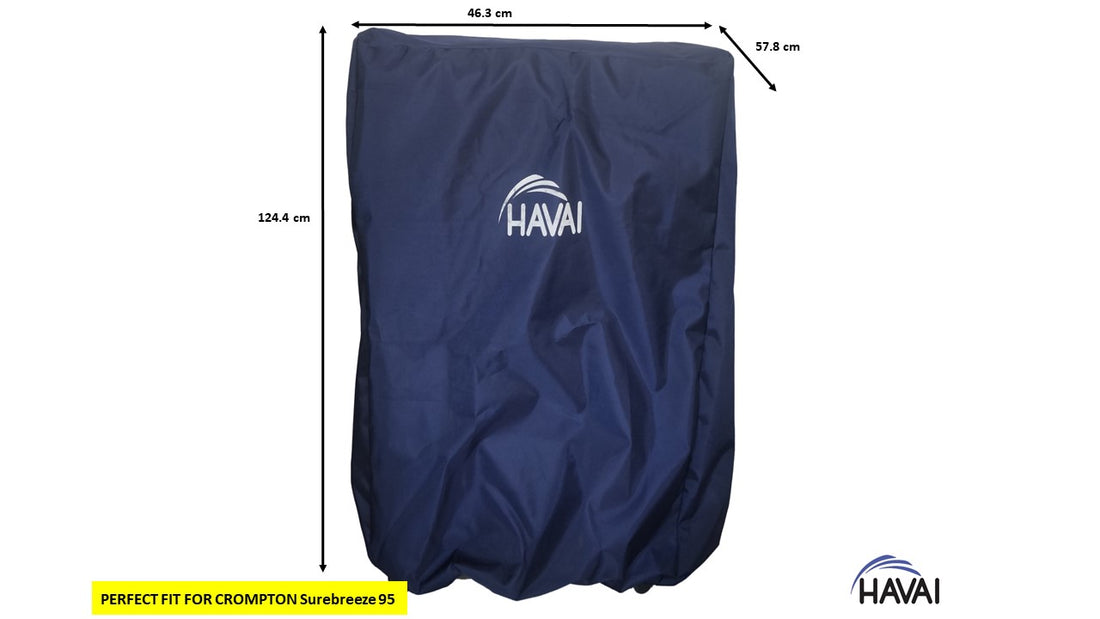 HAVAI Premium Cooler Cover for Crompton Surebreeze 95 Litre Desert  Cooler Water Resistant.Cover Size(LXBXH) cm: 46.3x 57.8 x 124.4