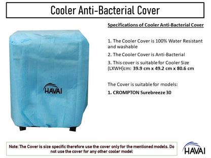 HAVAI Anti Bacterial Cover for Crompton Surebreeze 30 Desert Cooler Water Resistant.Cover Size(LXBXH) cm: ‎39.9 x 49.2 x 80.6