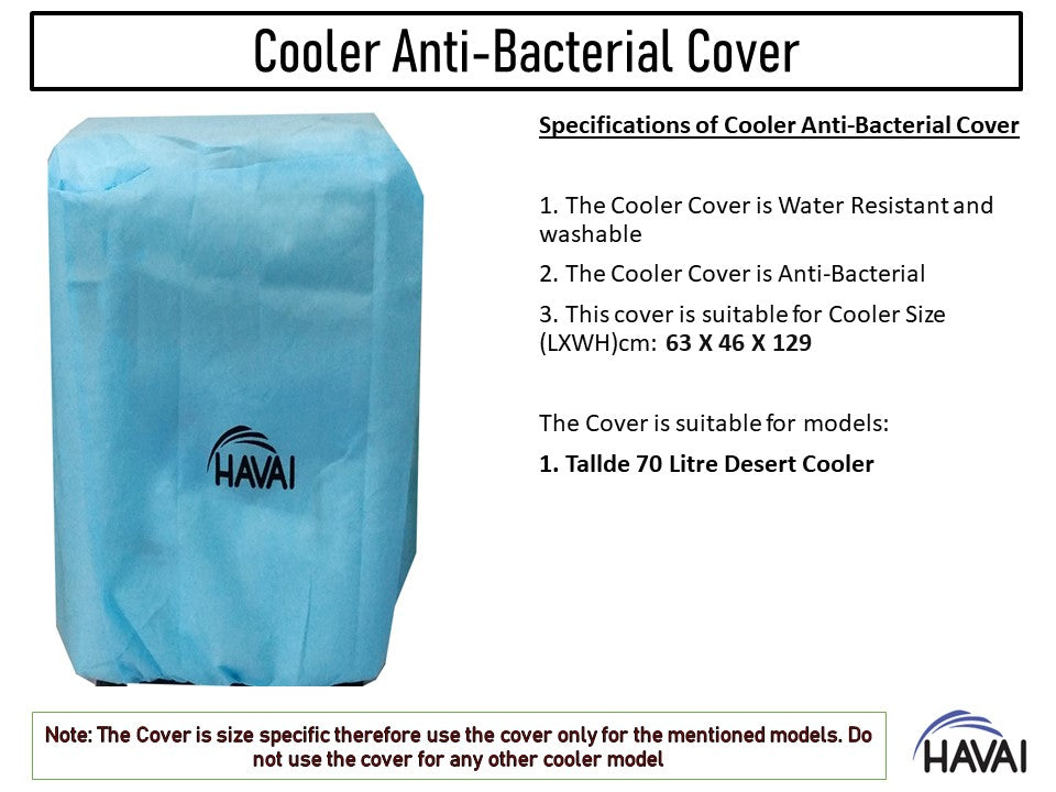 HAVAI Anti Bacterial Cover for Kenstar Tallde 70 Litre Desert Cooler Water Resistant.Cover Size(LXBXH) cm: 63 X 46 X 129