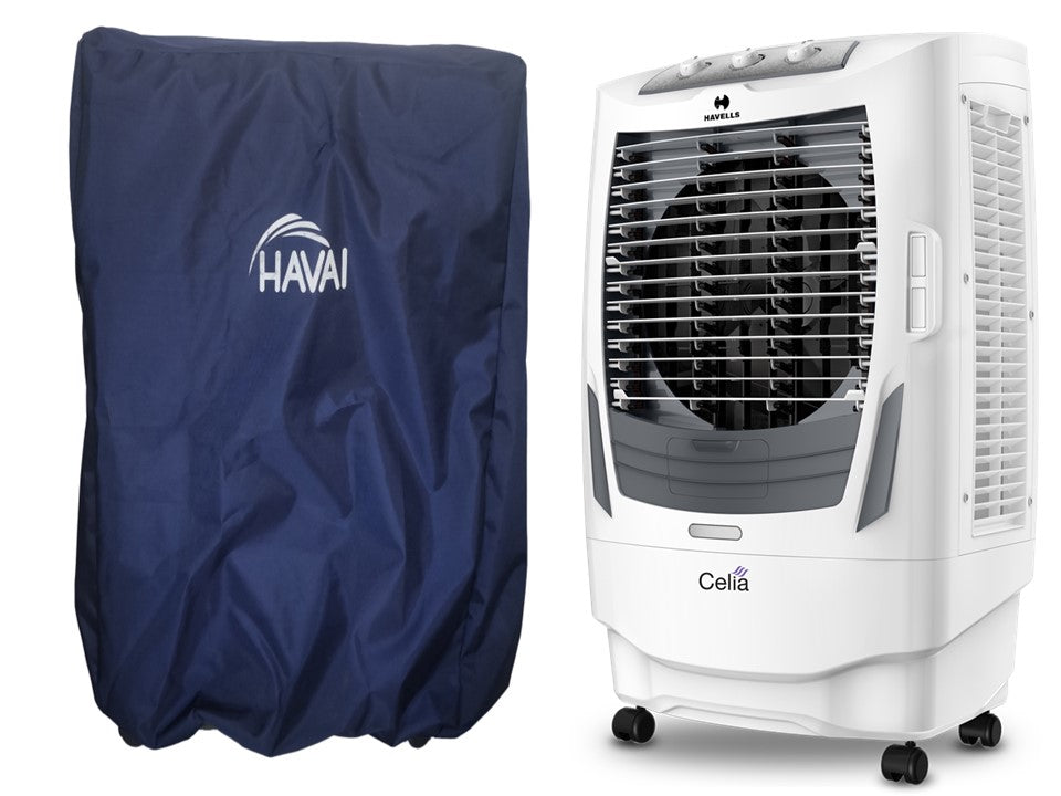HAVAI Premium Cooler Cover for Havells Celia 70 Litre Desert Cooler Water Resistant.Cover Size(LXBXH) cm: 66 X 51 X 120