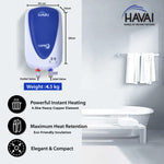 HAVAI Topaz 5 Litre Instant Water Heater / Geyser - HAVAI