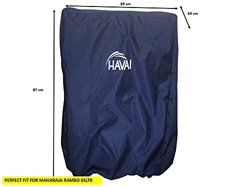 HAVAI Premium Cover for Maharaja Whiteline Rambo 65 Litre Desert Cooler 100% Waterproof Cover Size(LXBXH) cm: 69 X 69 X 87