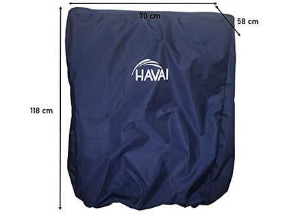 HAVAI Premium Cooler Cover with Size (LXBXH) cm: 70 X 58 X 118-100% Waterproof, Dark Blue Colour