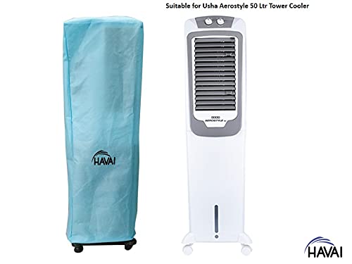 HAVAI Anti Bacterial Cover for Usha Aerostyle 50 Litre Tower Cooler Water Resistant.Cover Size(LXBXH) cm:34.5 X 36 X 131