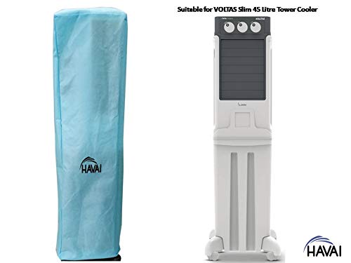 HAVAI Anti Bacterial Cover for Voltas Slim 45 Litre Tower Cooler Water Resistant. Cover Size(LXBXH) cm: 42 X 32 X 118