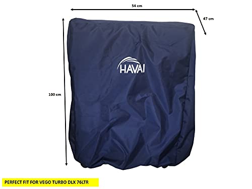 HAVAI Premium Cover for VEGO Turbo DLX 76 Litre Desert Cooler 100% Waterproof Cover Size(LXBXH) cm: 54 X 47 X 100