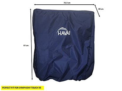 HAVAI Premium Cover for Symphony Touch 55 Litre Desert Cooler 100% Waterproof Cover Size(LXBXH) cm:76.3 X 43 X 97