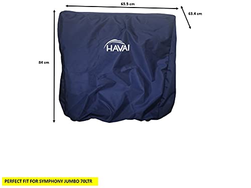 HAVAI Premium Cover for Symphony Jumbo 70 Litre Window Cooler 100% Waterproof Cover Size(LXBXH) cm: 65 X 63 X 84