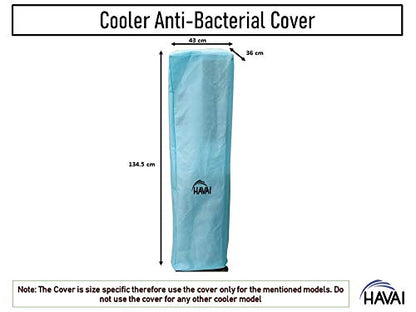 HAVAI Anti Bacterial Cover for Symphony Diet 50i Tower Cooler Water Resistant.Cover Size(LXBXH) cm:43 X 36 X 134.5