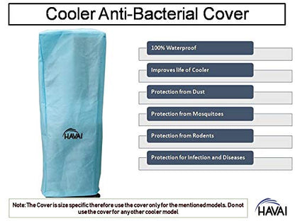 HAVAI Anti Bacterial Cover for Maharaja Whiteline Blizzard 20 Litre Tower Cooler Water Resistant. Cover Size(LXBXH) cm: 36 X 37 X 97