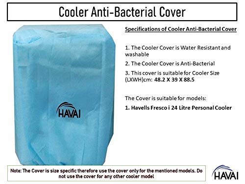 HAVAI Anti Bacterial Cover for Havells Fresco i 24 Litre Personal Cooler Water Resistant.Cover Size(LXBXH) cm: 48.2 X 39 X 88.5