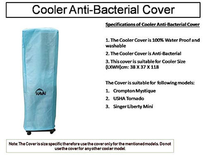 HAVAI Anti Bacterial Cover for Crompton Mystique DLX 34 Litre Tower Cooler Water Resistant. Cover Size(LXBXH) cm: 38 X 37 X 118